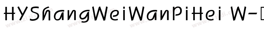 HYShangWeiWanPiHei W字体转换